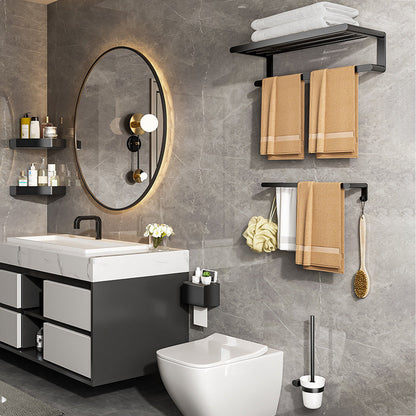 Stylish Bathroom Accessory Set with Towel Rack & Toilet Paper Holder