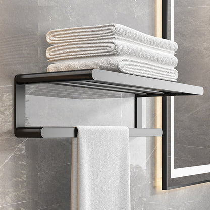 Stylish Bathroom Accessory Set with Towel Rack & Toilet Paper Holder