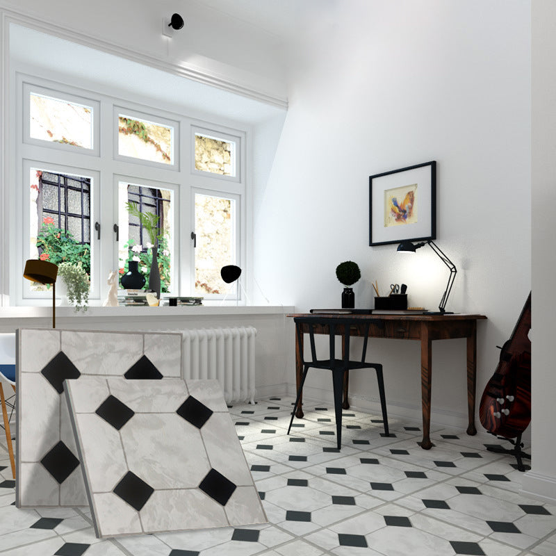 Easy Install Vinyl Floor Tiles with Diamond Pattern
