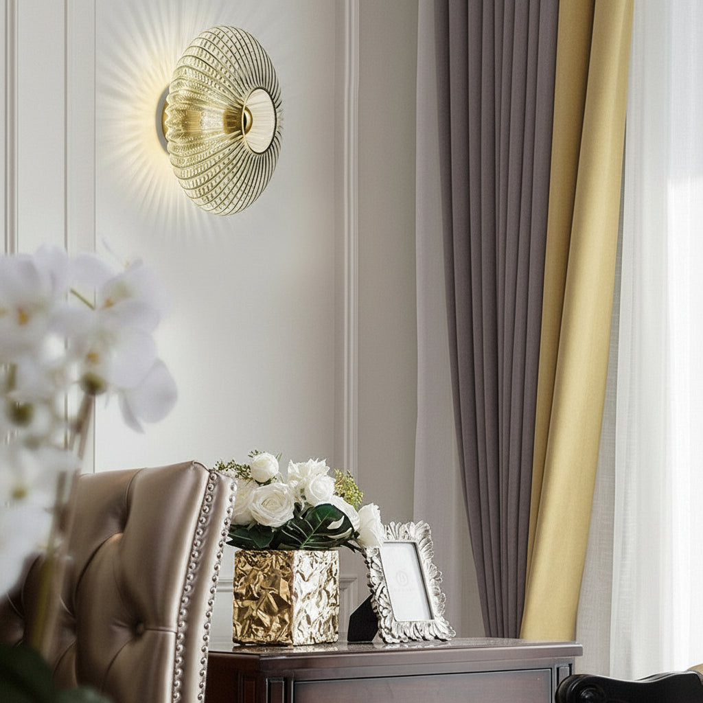 Contemporary Round Glass LED Wall Light - Cofik