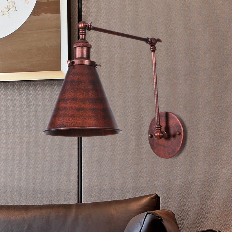 Rustic Metal Wall Sconce Light for Bedroom