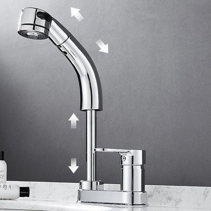 Stylish Copper Handle Kitchen Sink Faucet with Pull-Out Spray