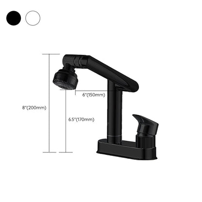 Stylish Copper Handle Kitchen Sink Faucet with Pull-Out Spray