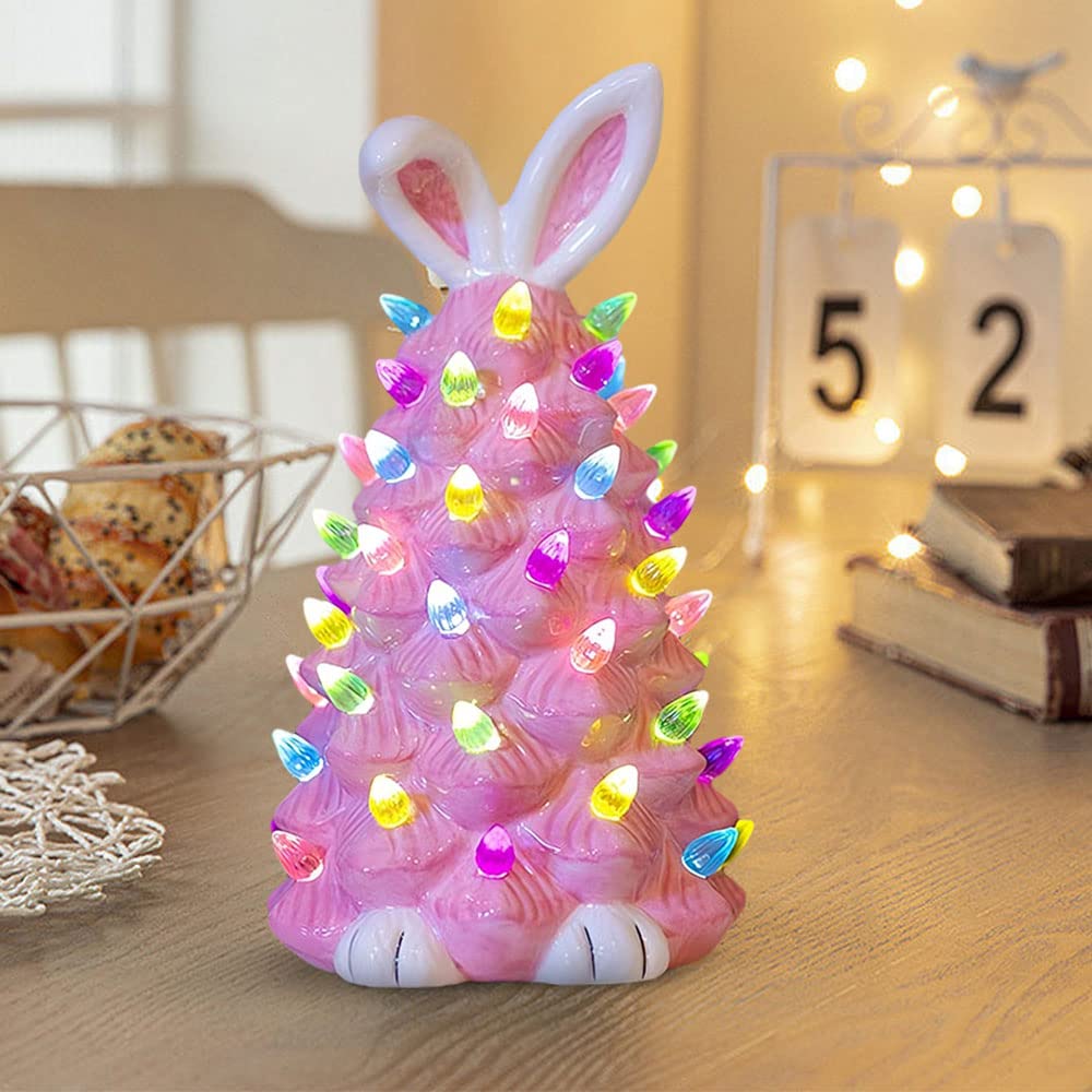 Pink Bunny Christmas Tree Decoration