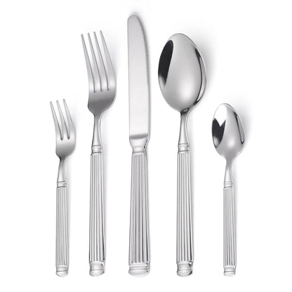 Luxury Gold Tone Stainless Steel Dining Cutlery Set