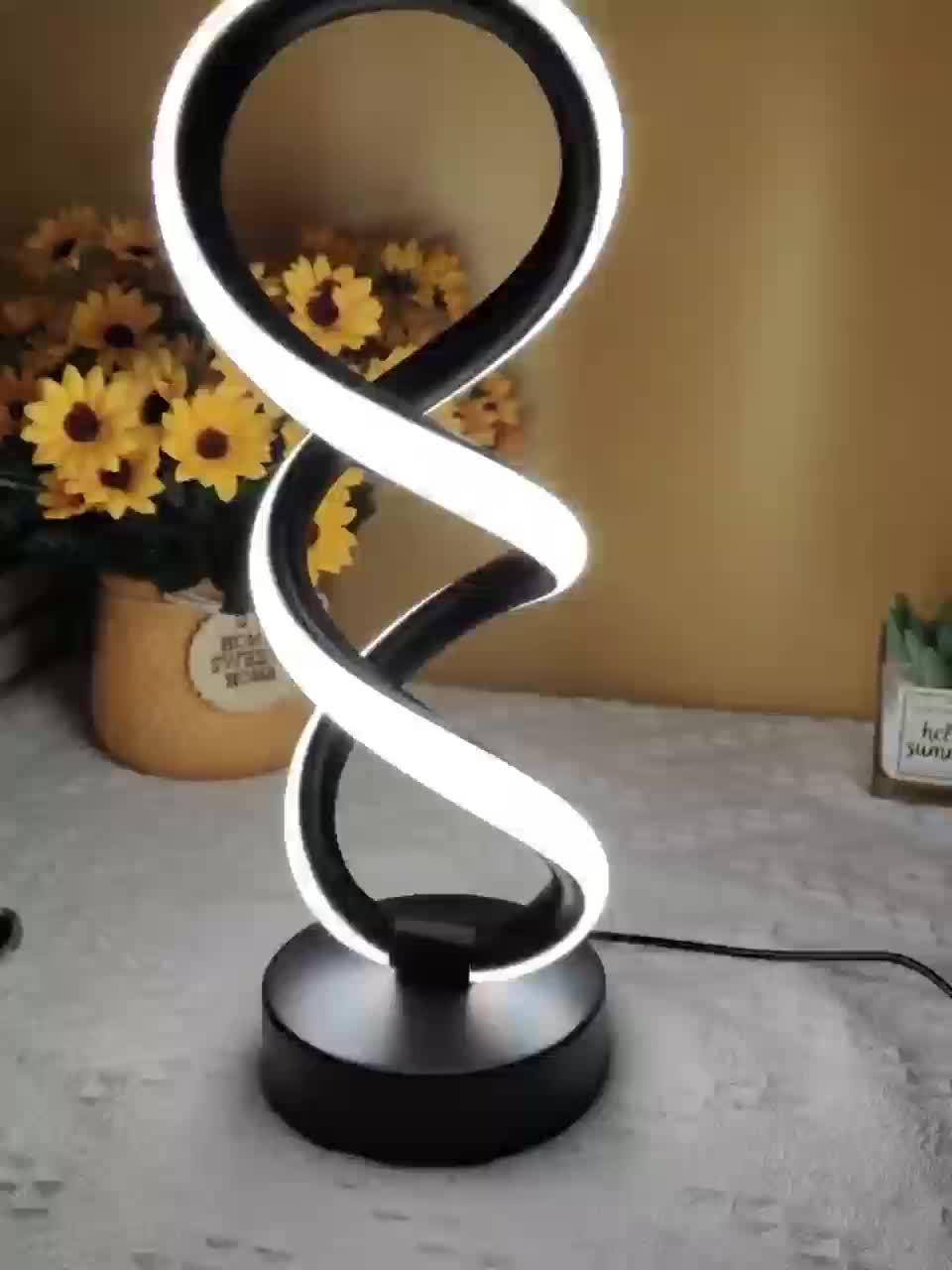 Stylish Spiral Desk Lamp with Color Options