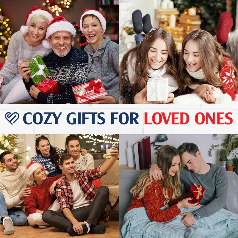 Warm Fleece Cozy Grip Socks Slippers