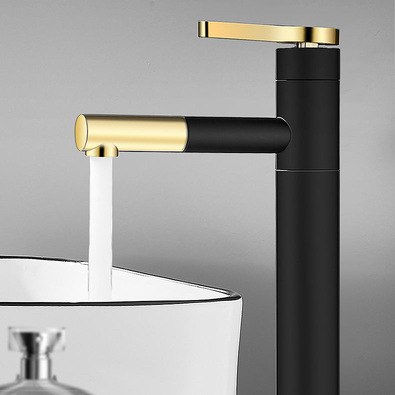 Modern Faucet with Lever Handle and Rotating Spout