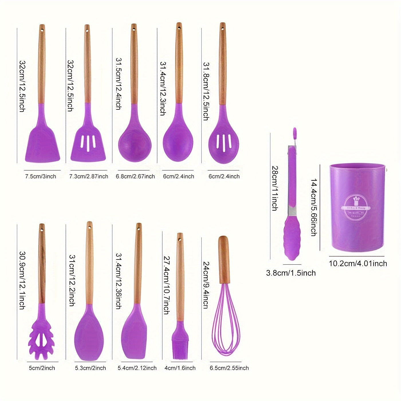 Durable Silicone Kitchen Utensil Set – Non Stick and Heatproof