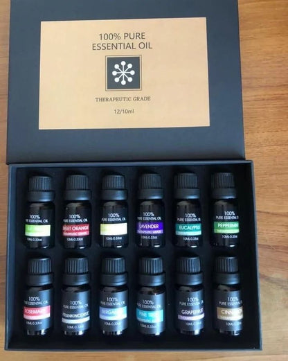 Natural Aromatherapy 12 Piece Essential Oil Kit