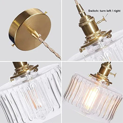 Classic Elegant Glass Drop Pendant Light