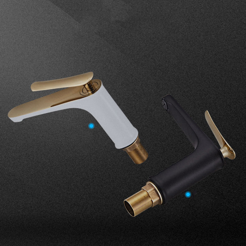Single Handle Bathroom Faucet Round Brass Sink Mixer Tap