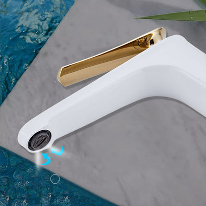Single Handle Bathroom Faucet Round Brass Sink Mixer Tap