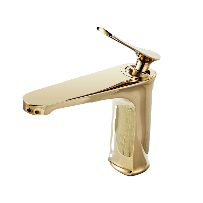 Single Handle Bathroom Faucet Round Brass Sink Mixer Tap