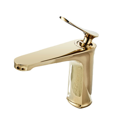 Single Handle Bathroom Faucet Round Brass Sink Mixer Tap