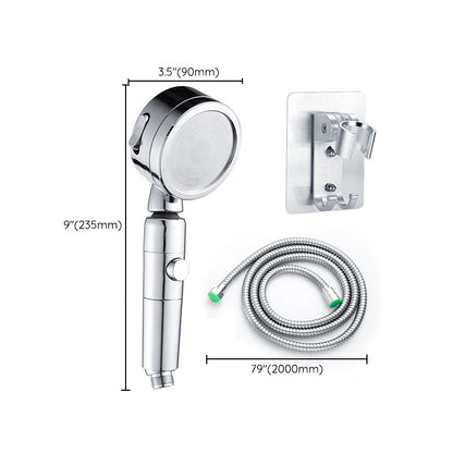 Modern Round Shower Head 3 Mode Spray in Chrome