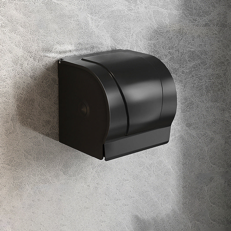 Stylish Black Bathroom Storage Set with Shelf and Hooks