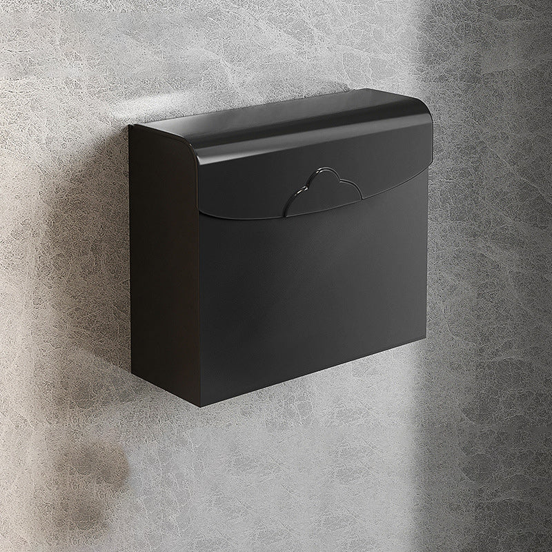 Stylish Black Bathroom Storage Set with Shelf and Hooks
