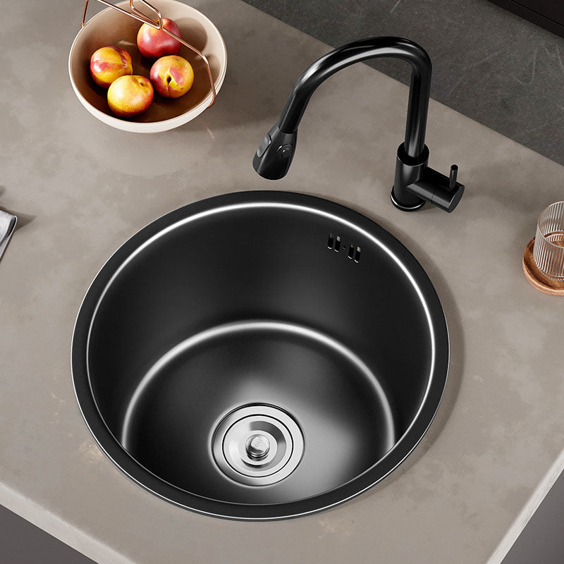 Modern Round Stainless Steel Kitchen Basin Sink