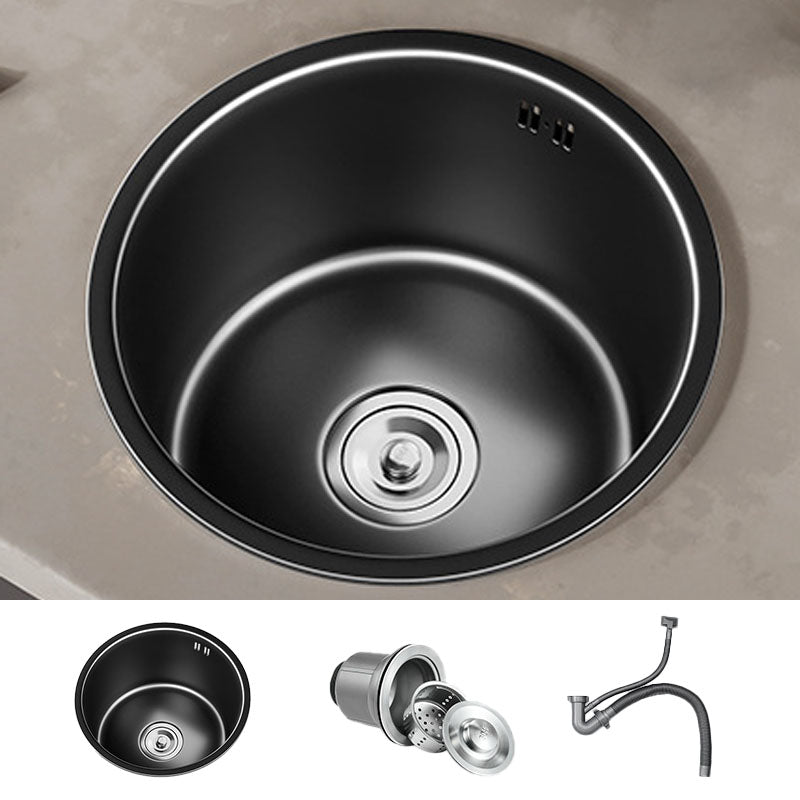 Modern Round Stainless Steel Kitchen Basin Sink