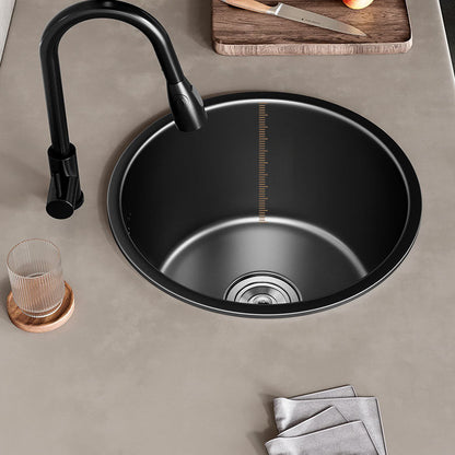 Modern Round Stainless Steel Kitchen Basin Sink
