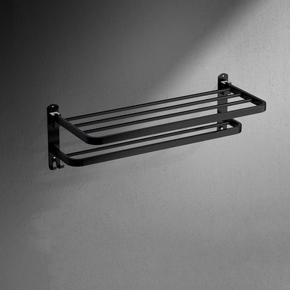 Stylish Black Bathroom Accessory Set Stainless Steel Fixtures