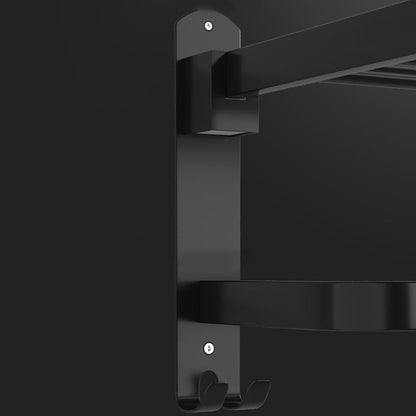 Stylish Black Bathroom Accessory Set Stainless Steel Fixtures