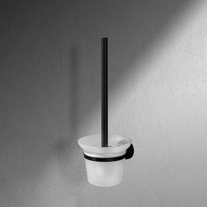 Stylish Black Bathroom Accessory Set Stainless Steel Fixtures
