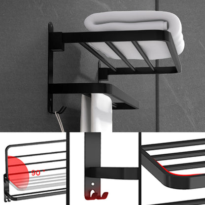 Stylish Black Bathroom Accessory Set Stainless Steel Fixtures