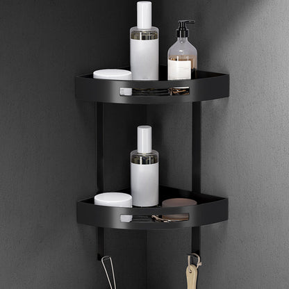 Stylish Black Bathroom Accessory Set Stainless Steel Fixtures