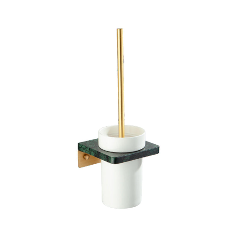 Luxury Brass Bathroom Hardware Set with Marble Accents