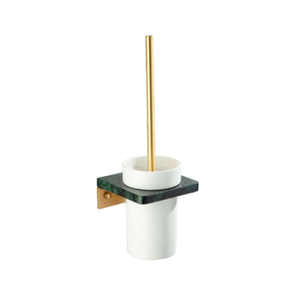 Luxury Brass Bathroom Hardware Set with Marble Accents