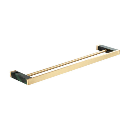 Luxury Brass Bathroom Hardware Set with Marble Accents