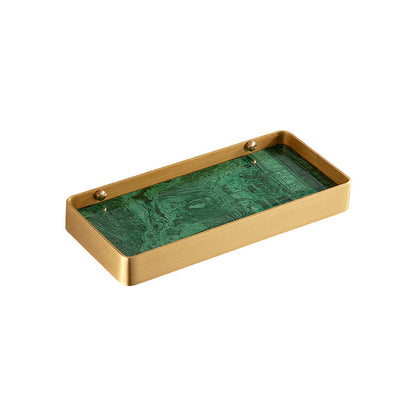 Luxury Brass Bathroom Hardware Set with Marble Accents