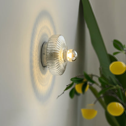 Contemporary Round Glass Wall Lamp