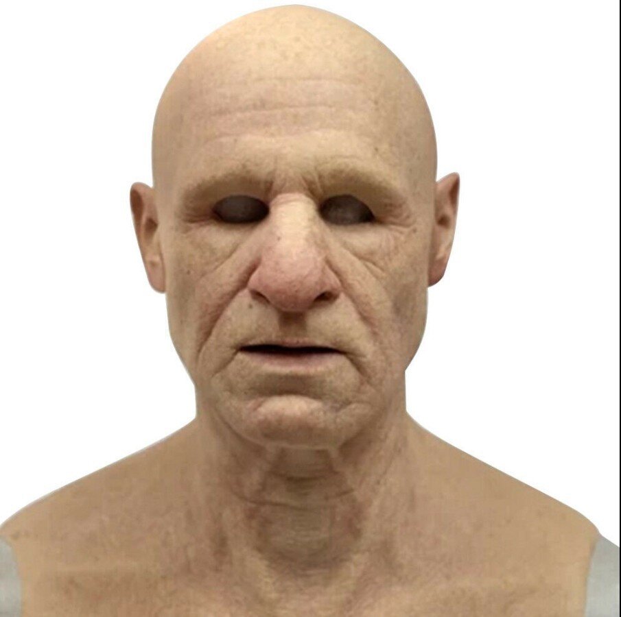 Spooky Old Man Mask - Realistic Halloween Latex Mask