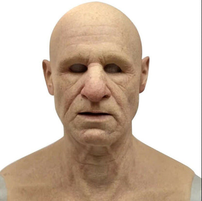 Spooky Old Man Mask - Realistic Halloween Latex Mask