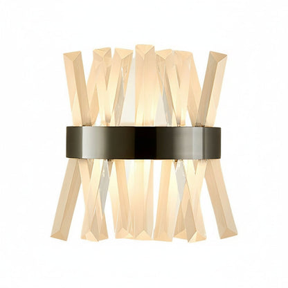 Elegant Glass Wall Lamp Stainless Steel LED Lighting Fixture