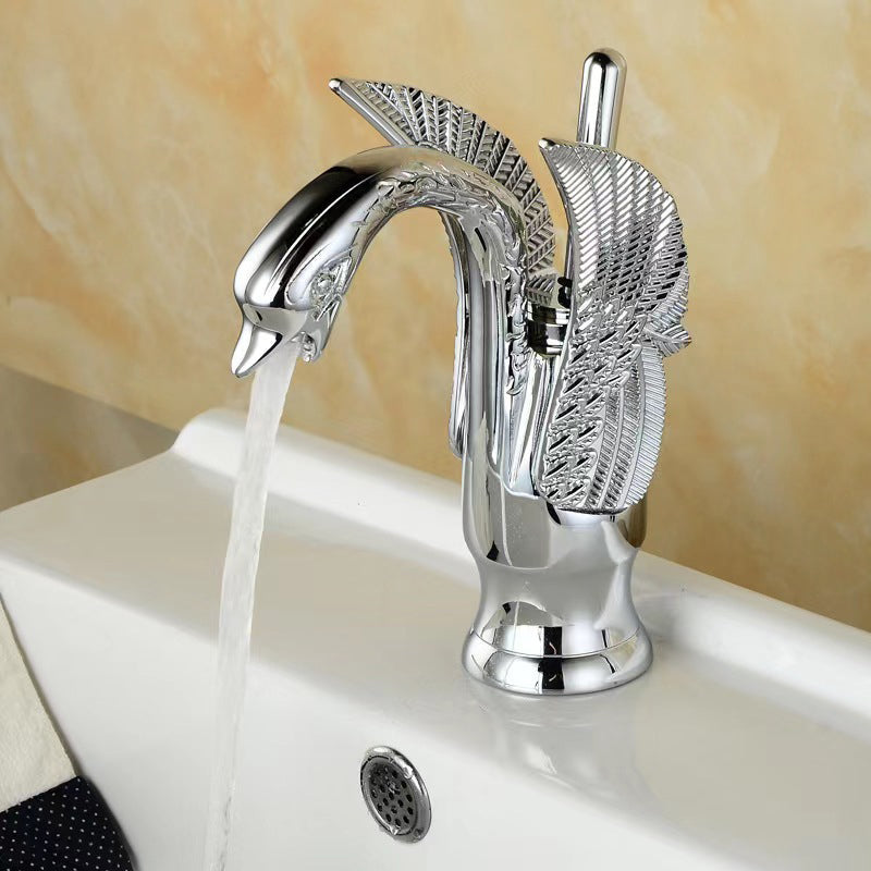 Luxury Brass Bathroom Faucet Single Handle Mixer Tap