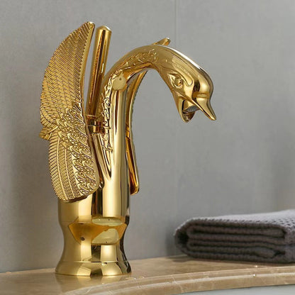 Luxury Brass Bathroom Faucet Single Handle Mixer Tap