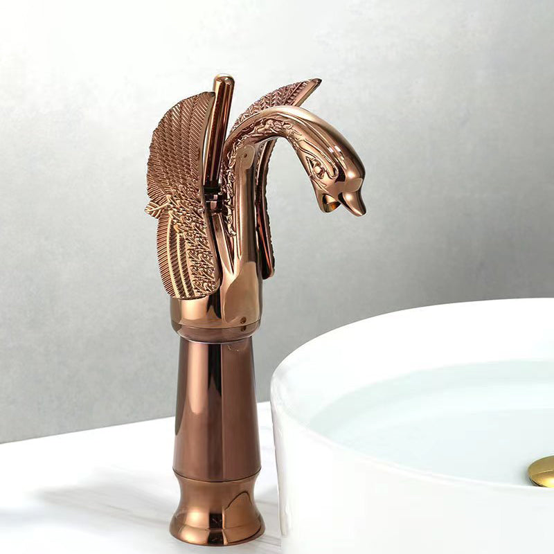 Luxury Brass Bathroom Faucet Single Handle Mixer Tap