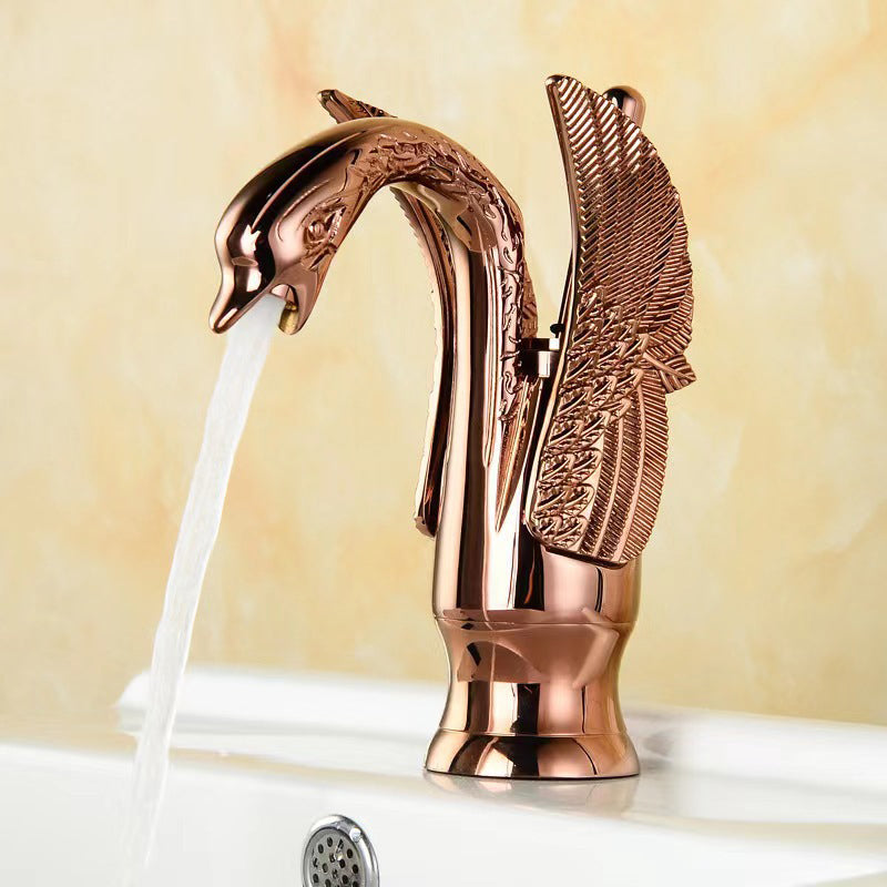 Luxury Brass Bathroom Faucet Single Handle Mixer Tap