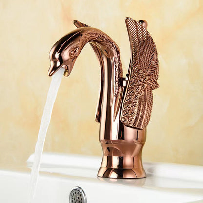 Luxury Brass Bathroom Faucet Single Handle Mixer Tap