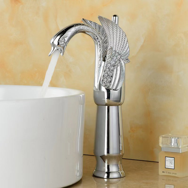 Luxury Brass Bathroom Faucet Single Handle Mixer Tap
