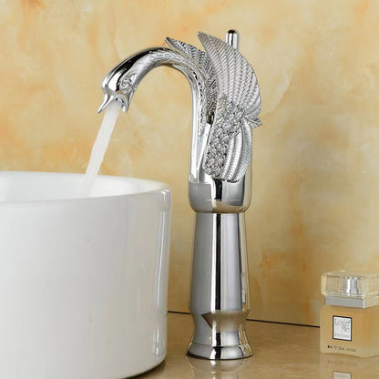 Luxury Brass Bathroom Faucet Single Handle Mixer Tap