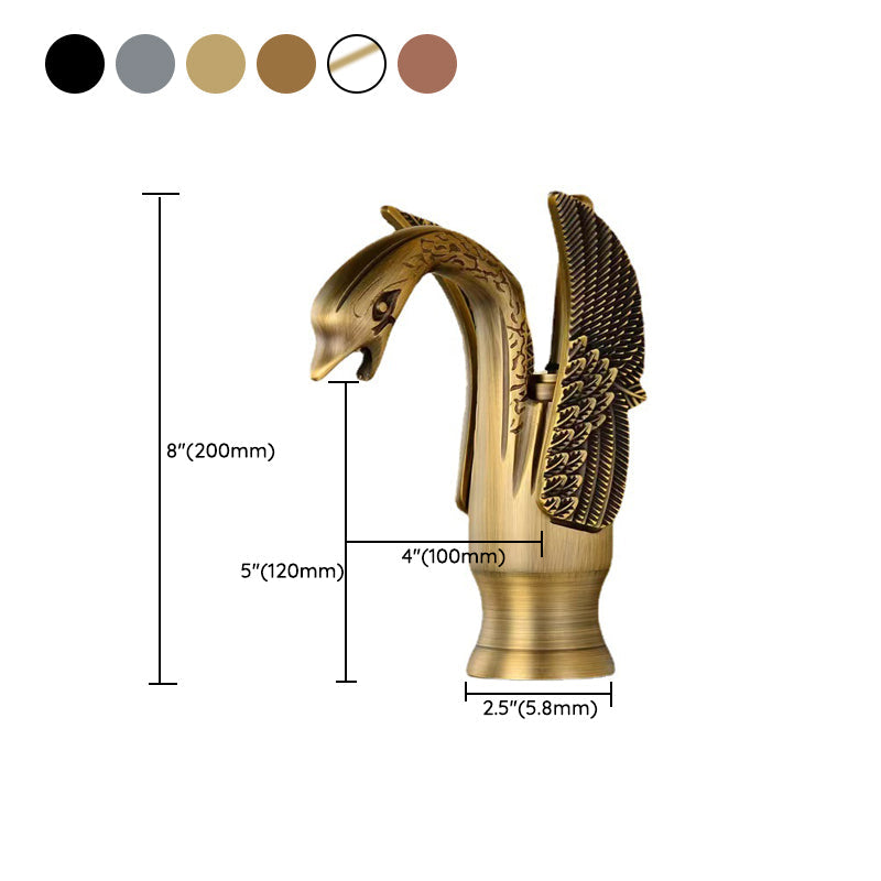 Luxury Brass Bathroom Faucet Single Handle Mixer Tap