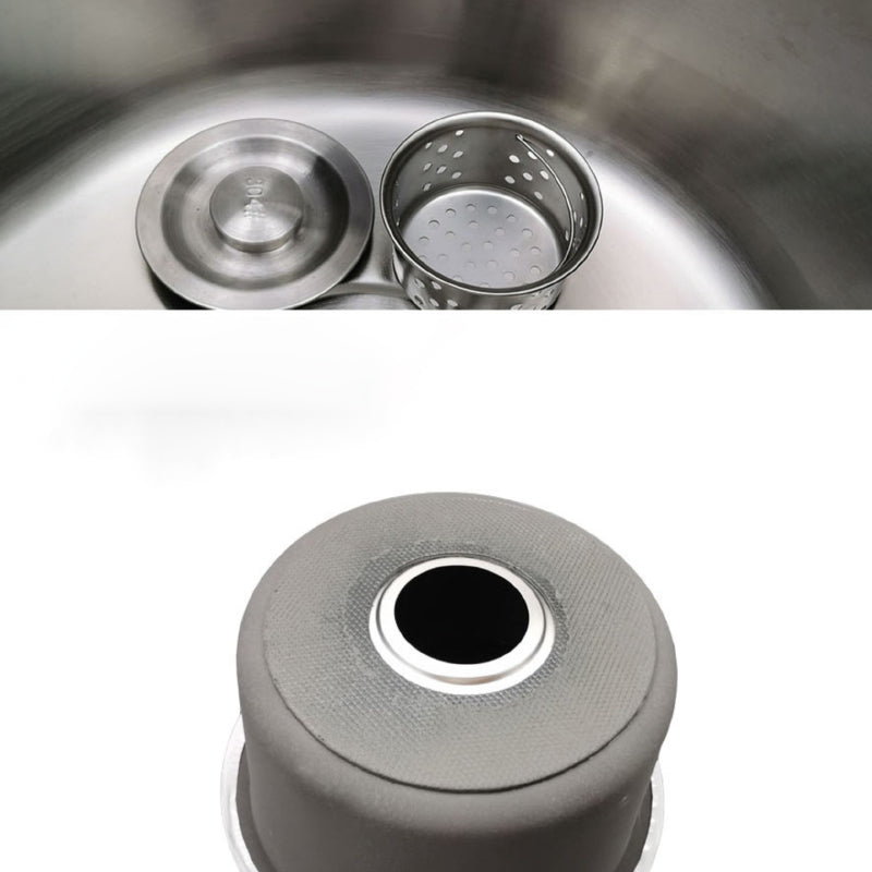 Modern Round Stainless Steel Kitchen Sink with Drain Strainer