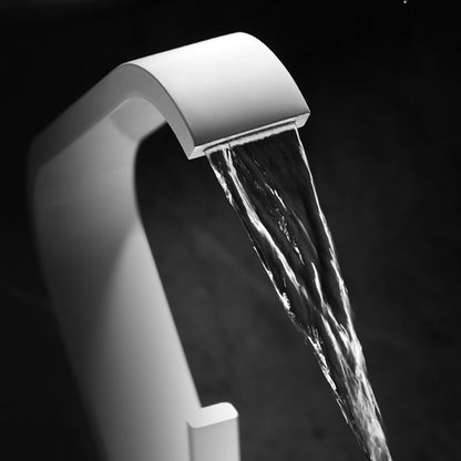 Contemporary Chrome Widespread Bathroom Sink Faucet