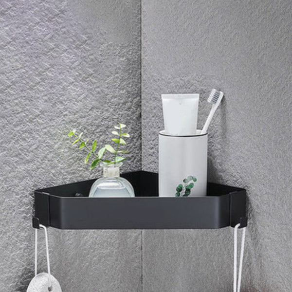 Modern 2-Piece Stainless Steel Bathroom Shelf Set