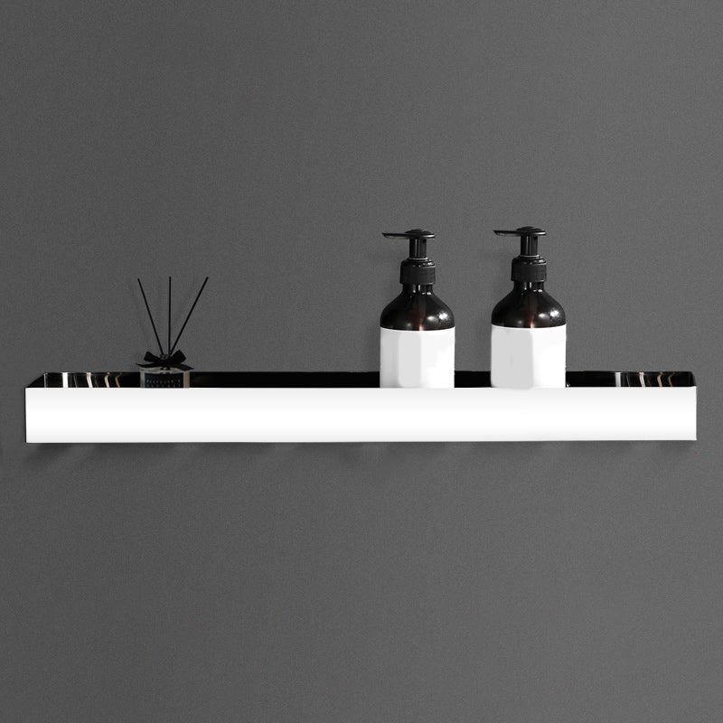 Modern 2-Piece Stainless Steel Bathroom Shelf Set